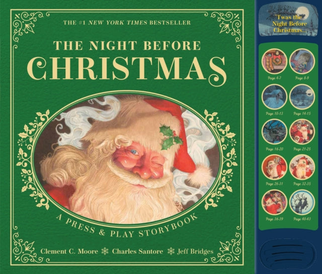 The Night Before Christmas Press and Play Storybook : The Classic Edition Hardcover Book Narrated by Jeff Bridges - Book from The Bookhouse Broughty Ferry- Just £12.99! Shop now